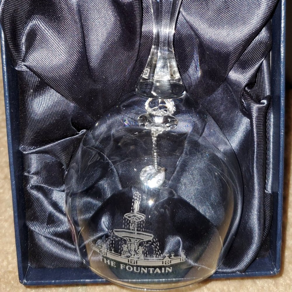 Scottish Crystal Sand Engraved Bell, in Box